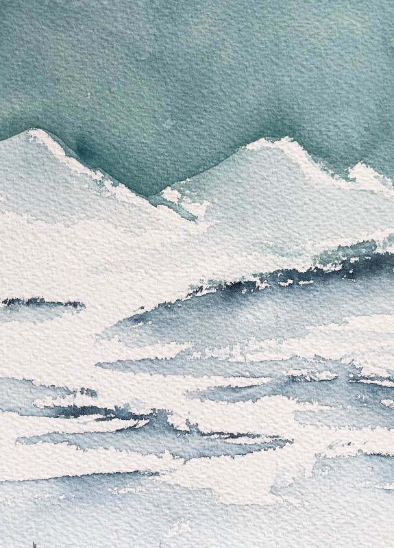 Aquarell Winterlandschaft